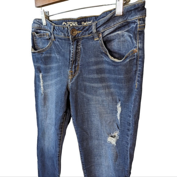 Warehouse One Distressed Boyfriend Denim Size 30/reg - Picture 3 of 8